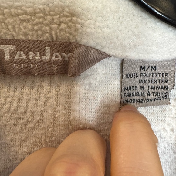 Vintage sherpa Women's Cream Purple cozy winter open Cardigan - Picture 4 of 7